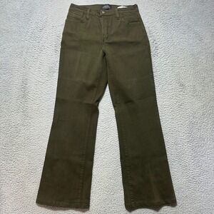 NOT YOUR DAUGHTERS JEANS Olive Green Straight Leg Pants Women Size 2P